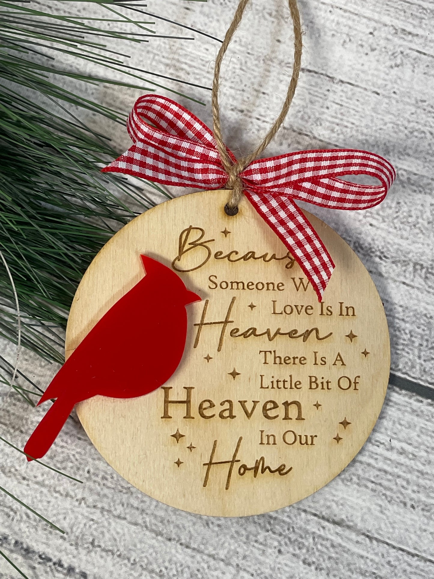 Someone We Love is in Heaven Ornament; Cardinal Remembrance Ornament; Remembrance Ornament Gift; Cardinal Ornament