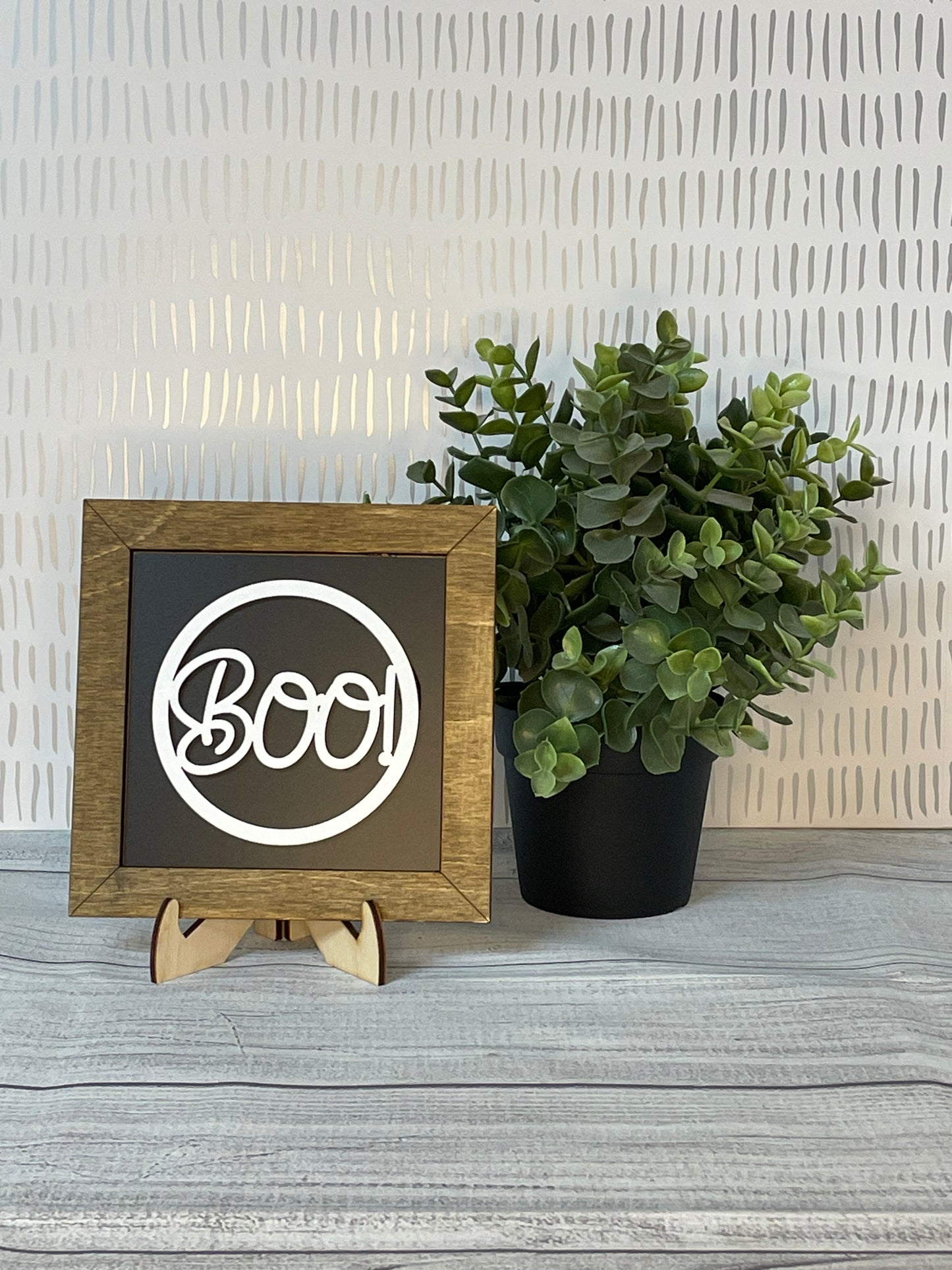 Boo! (Blk/Wht)- Halloween Interchangeable Tiles
