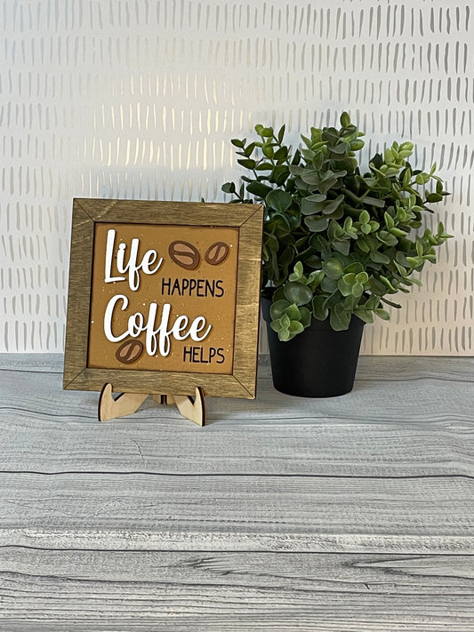Life Happens, Coffee Helps - Coffee Interchangeable Tiles