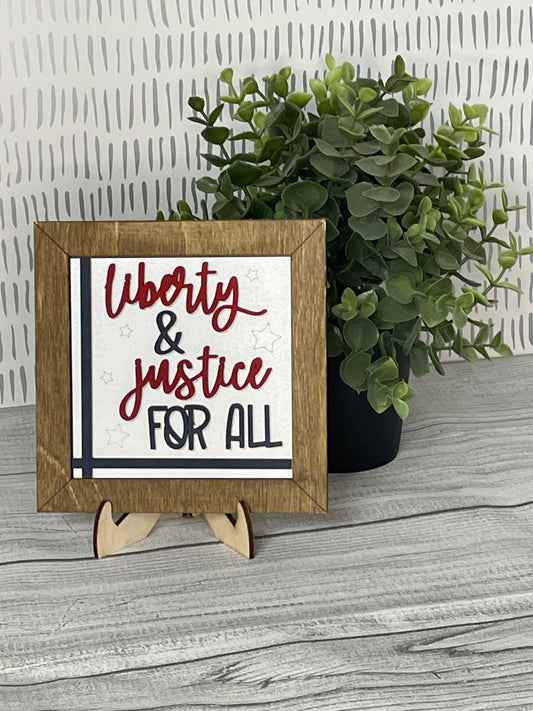 Liberty & Justice- 4th of July Interchangeable Tile