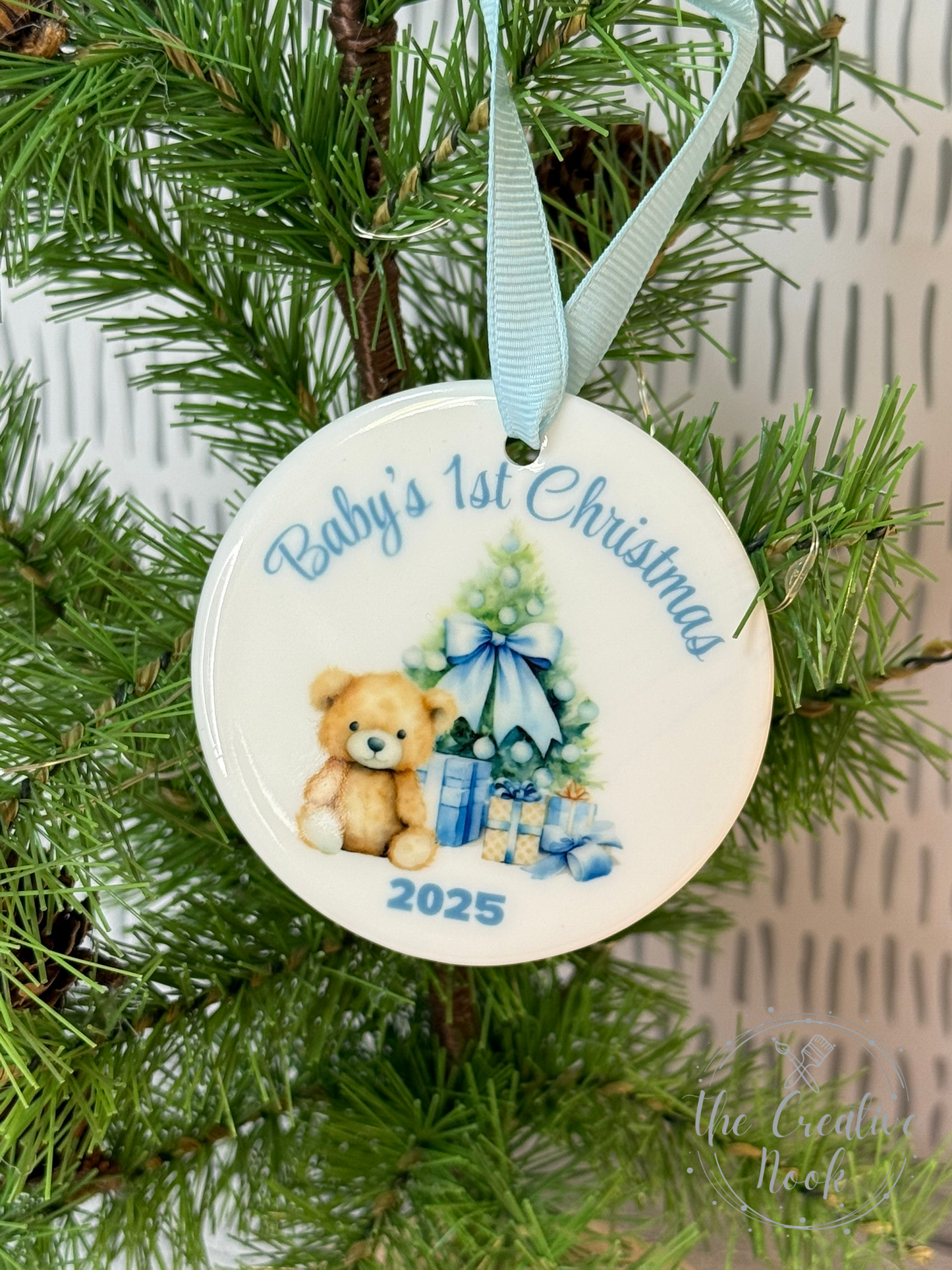 Baby's First Christmas Ornament; Baby Boy Ornament; Newborn Gift; Baby Stocking Stuffer