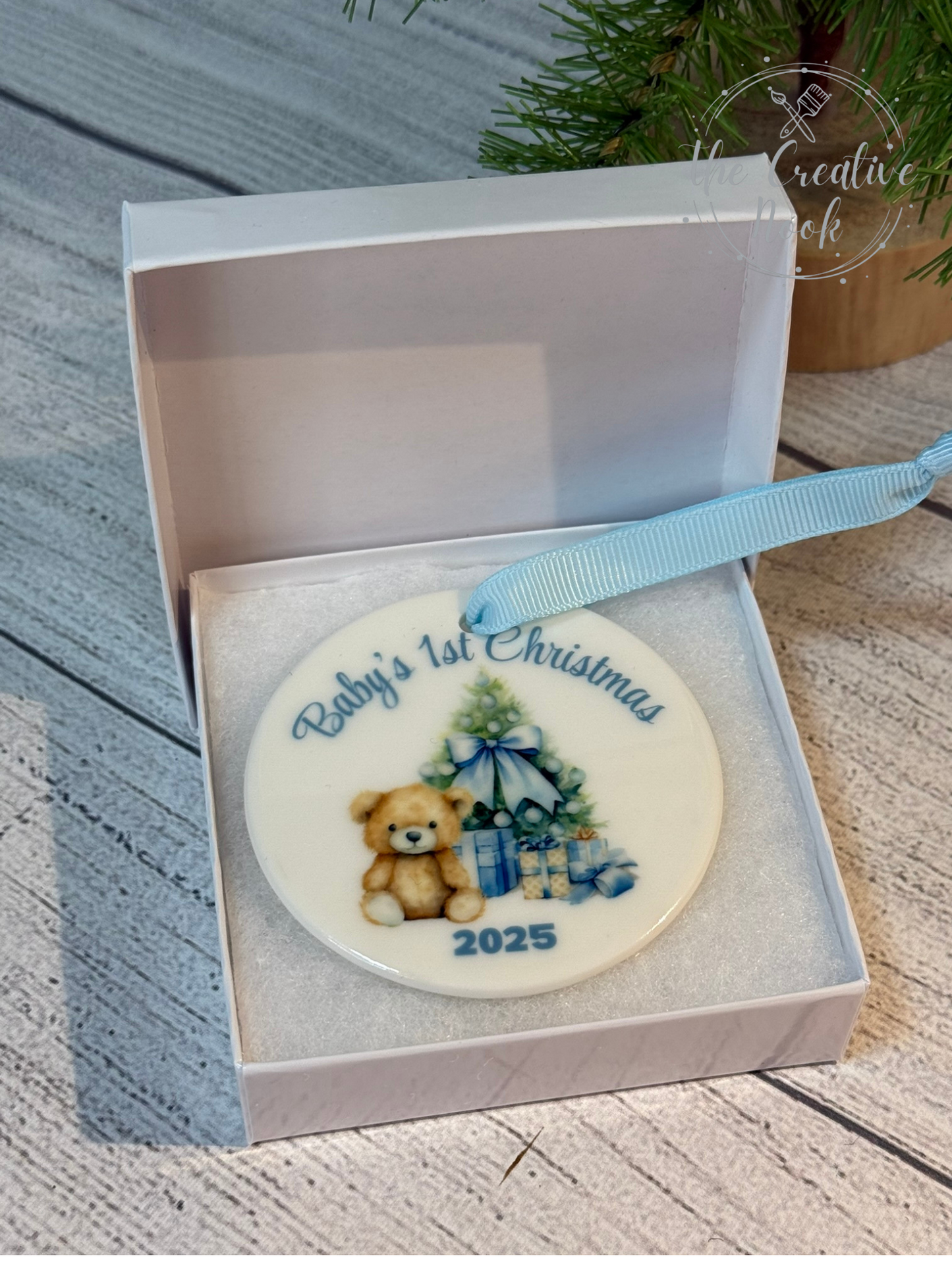 Baby's First Christmas Ornament; Baby Boy Ornament; Newborn Gift; Baby Stocking Stuffer
