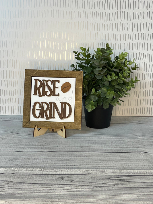 Rise and Grind- Coffee Interchangeable Tiles