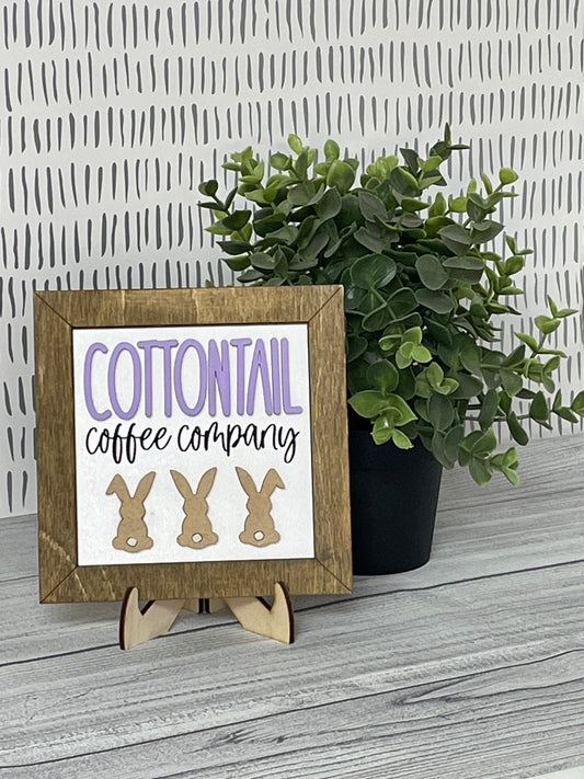 Cottontail Coffee- Easter Interchangeable Tile