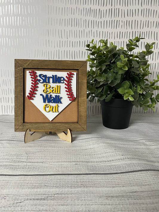 Strike Ball Walk Out- Baseball Interchangeable Tiles