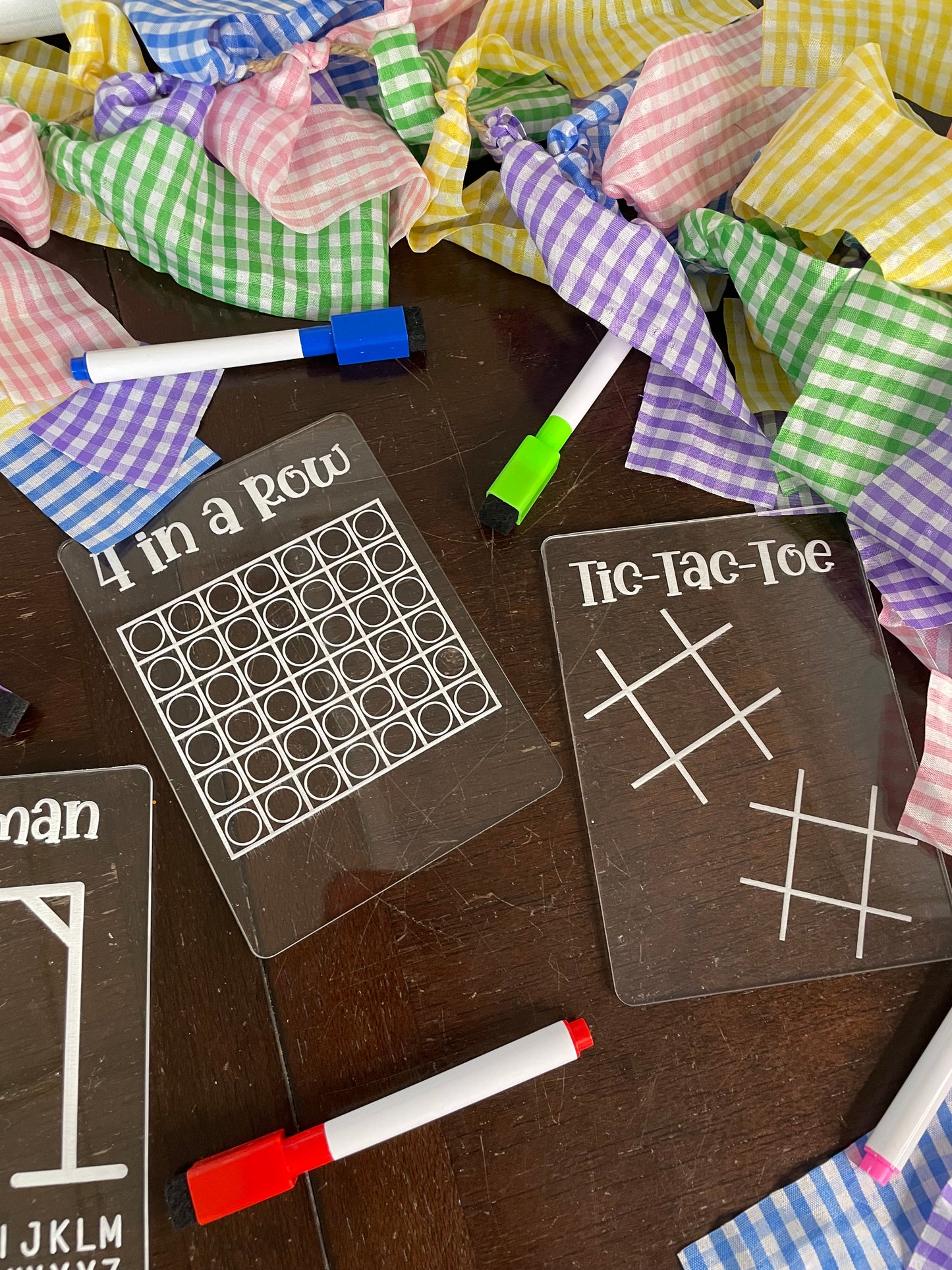 Reusable Dry Erase Travel Board Game Set For Kids