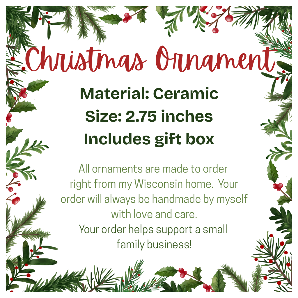 Baby's First Christmas Ornament; Baby Girl Ornament; Newborn Gift; Baby Stocking Stuffer
