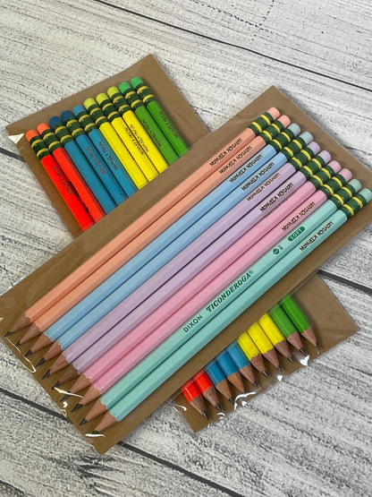 Personalized #2 pencils with custom name engraving for back to school