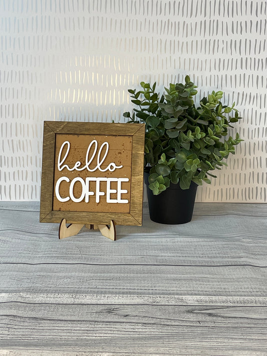 Hello Coffee- Coffee Interchangeable Tiles