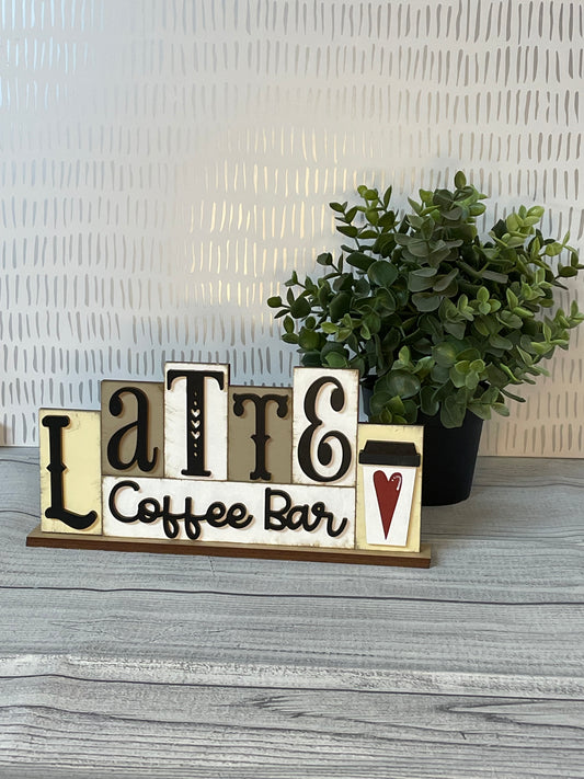 Latte Block Sign