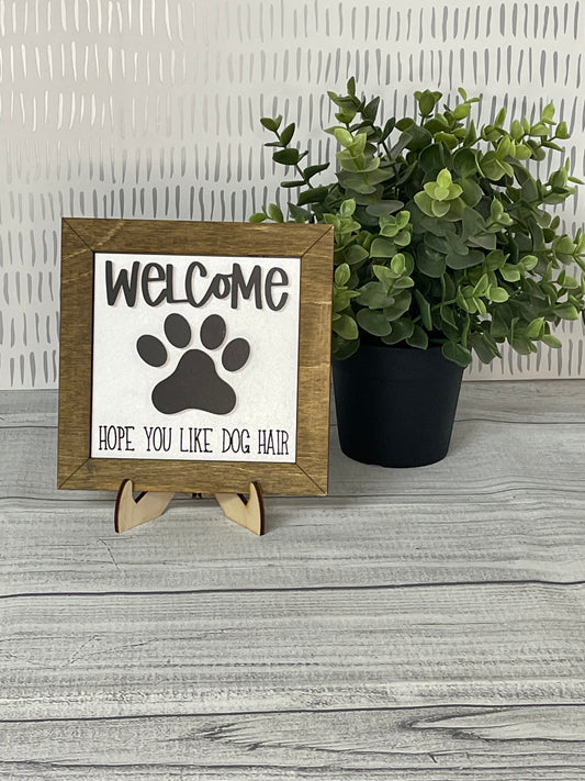 Welcome Dog Hair-  Pet Interchangeable Tiles