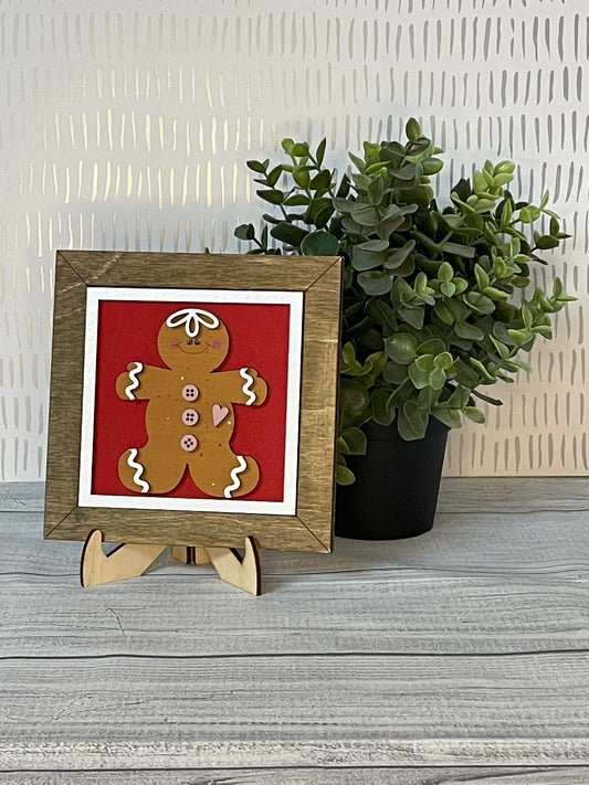 Gingerbread Girl- Christmas Interchangeable Tiles