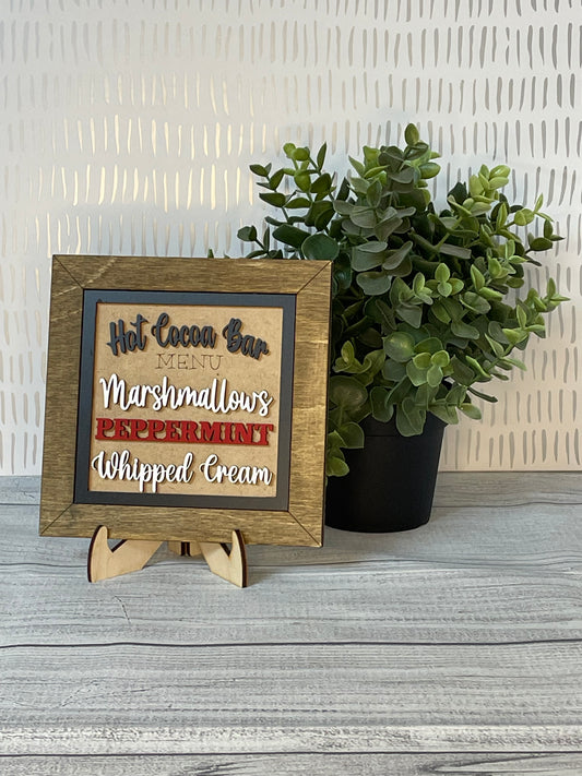 Hot Cocoa Bar Menu- Christmas Interchangeable Tiles