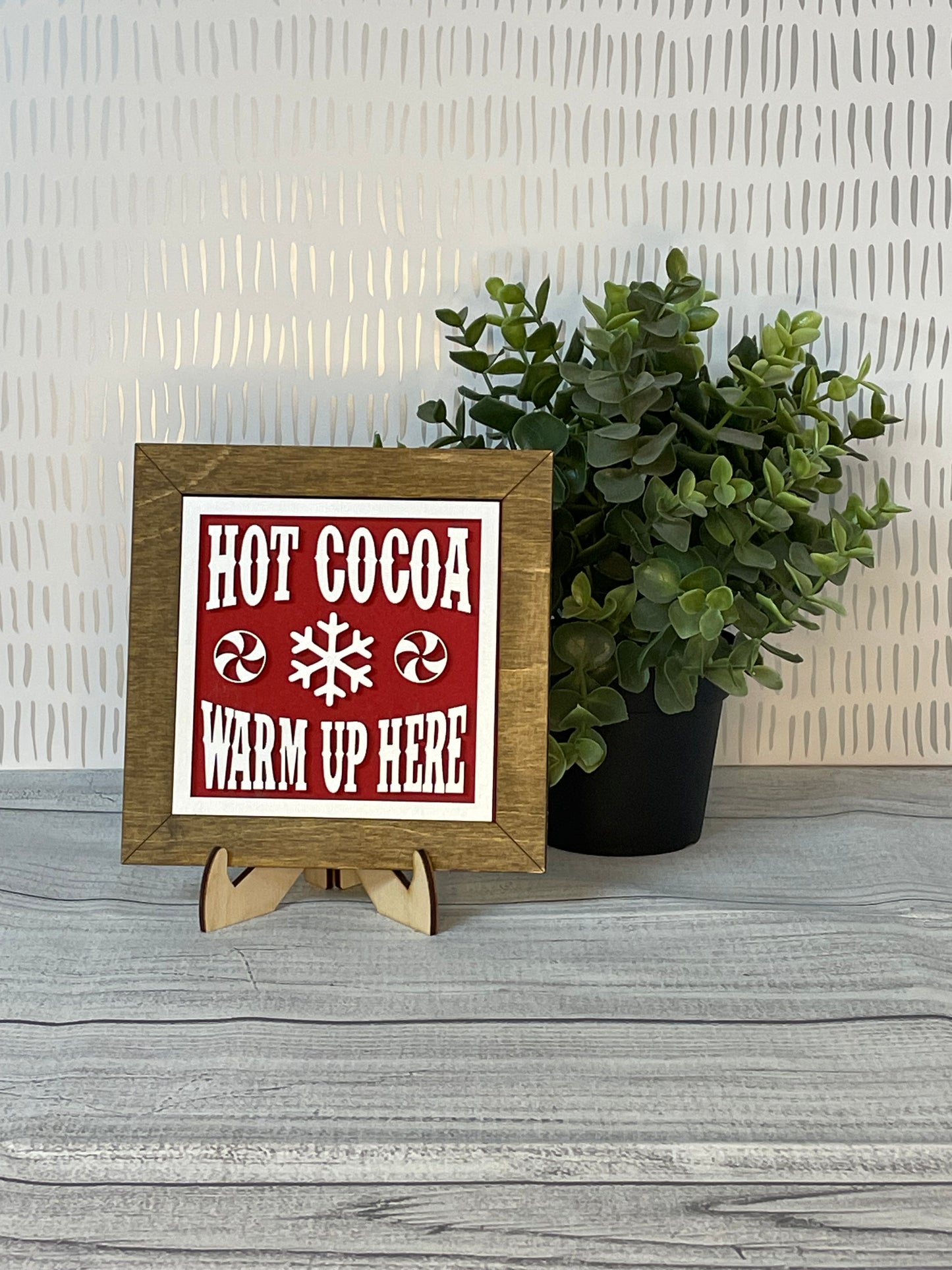 Hot Cocoa Warm Up Here- Christmas Interchangeable Tiles