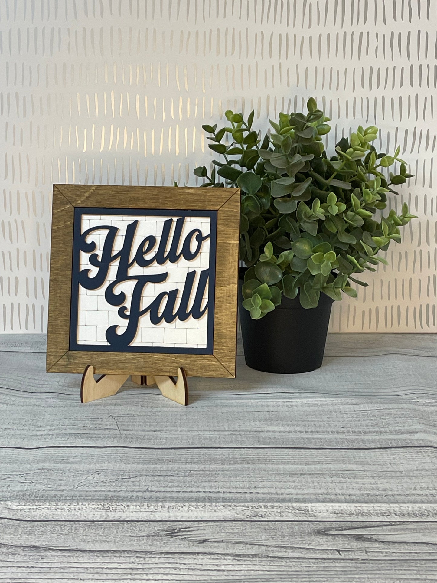 Hello Fall (Blue)-  Fall Interchangeable Tiles