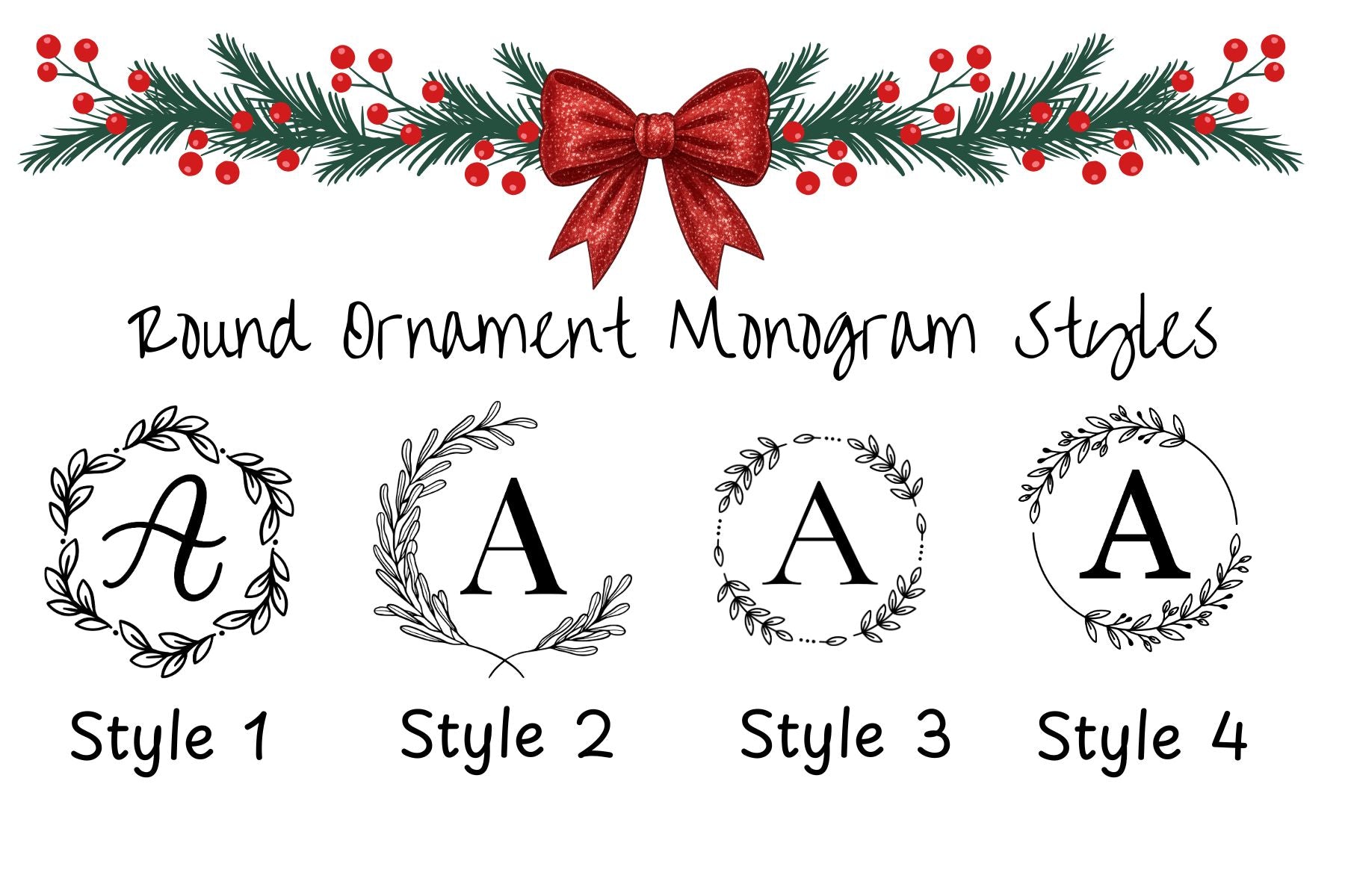 Custom Monogrammed Ornament