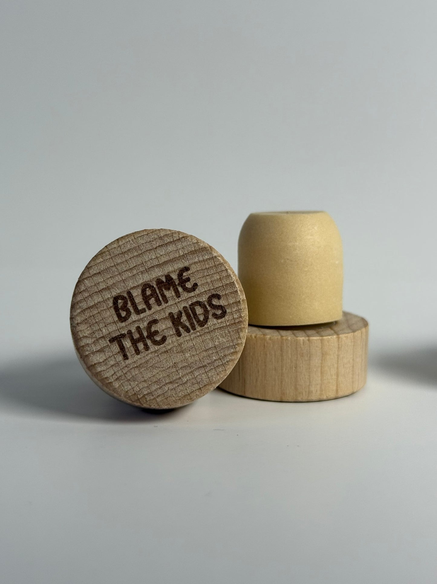 Modern personalized wine stopper with custom initial